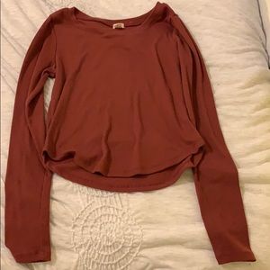 mauve garage crop top